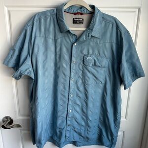 Simms Men’s Short-Sleeve Fishing Shirt Size XL